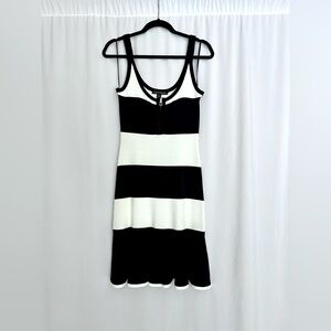 NWOT Boston Proper Black and White Dress with Zipper Detail